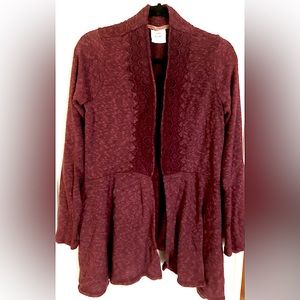 Knox Rose, burgundy medium sweater; gently used twice